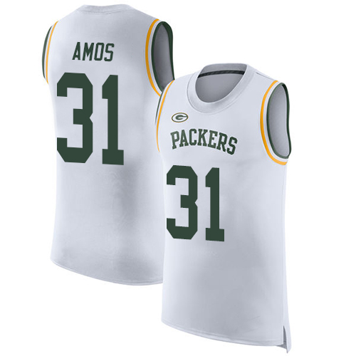 Green Bay Packers Limited White Men #31 Amos Adrian Jersey Nike NFL Rush Player Name And Number Tank Top